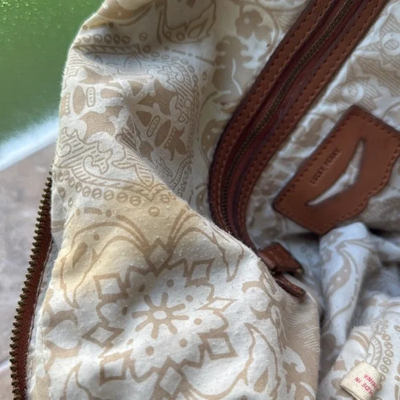 Anthropologie Lucky Penny Shoulder Bag Overnight Tote Satchel Floral Leather - Picture 16 of 16